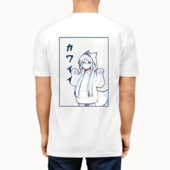 Apparel Kawaii Girl White Cat Unisex Kawaiies Tee