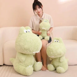 Kawaii Goofy Green Pink Dinosaur Plushies -Kawaii Store kawaiies plushies plush softtoy kawaii goofy green pink dinosaur plushies soft toy 441148