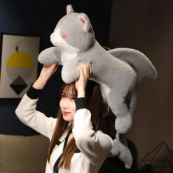 Kawaii Grey Half Cat Half Shark Combo Plushie -Kawaii Store kawaiies plushies plush softtoy kawaii grey half cat half shark combo plushie soft toy 369221