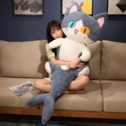 Kawaii Half Dolphin Half Cat Plushie -Kawaii Store kawaiies plushies plush softtoy kawaii half dolphin half cat plushie new soft toy 310629