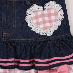 Apparel Kawaii Harajuku Japanese-themed Lolita Mini Denim Checked Women's Skirt -Kawaii Store kawaiies plushies plush softtoy kawaii harajuku japanese themed lolita mini denim checked womens skirt apparel 863035