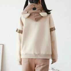 Apparel Kawaii Harajuku Style Bear Two-tone Hoodies -Kawaii Store kawaiies plushies plush softtoy kawaii harajuku style bear two tone hoodies hoodies 949468