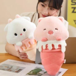Kawaii Ice Cream Pig Capybara Chick Sheep Plushie -Kawaii Store kawaiies plushies plush softtoy kawaii ice cream pig capybara chick sheep plushie soft toy 819478
