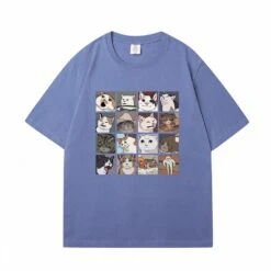 Apparel Kawaii Illustrated Cats Meme V3 Unisex Tee Top -Kawaii Store kawaiies plushies plush softtoy kawaii illustrated cats meme v3 unisex tee top new apparel blue s 685083