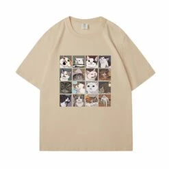 Apparel Kawaii Illustrated Cats Meme V3 Unisex Tee Top -Kawaii Store kawaiies plushies plush softtoy kawaii illustrated cats meme v3 unisex tee top new apparel camel s 501304