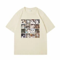 Apparel Kawaii Illustrated Cats Meme V3 Unisex Tee Top -Kawaii Store kawaiies plushies plush softtoy kawaii illustrated cats meme v3 unisex tee top new apparel cream s 408452
