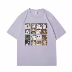 Apparel Kawaii Illustrated Cats Meme V3 Unisex Tee Top -Kawaii Store kawaiies plushies plush softtoy kawaii illustrated cats meme v3 unisex tee top new apparel purple s 551018
