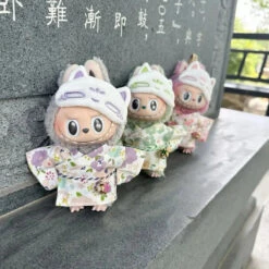 Accessories Kawaii Labubu Kitsune Fox Japanese Kimono Outfit