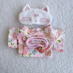 Accessories Kawaii Labubu Kitsune Fox Japanese Kimono Outfit -Kawaii Store kawaiies plushies plush softtoy kawaii labubu kitsune fox japanese kimono outfit accessories pink 461823