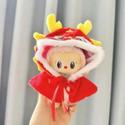 Accessories Kawaii Labubu Red Chinese Dragon Outfit -Kawaii Store kawaiies plushies plush softtoy kawaii labubu red chinese dragon outfit accessories 499088