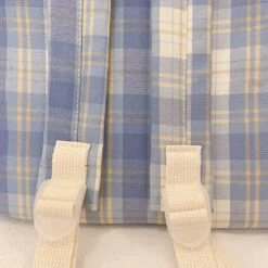 Apparel Kawaii Large Checked Multi-Pocket Backpack -Kawaii Store kawaiies plushies plush softtoy kawaii large checked multi pocket backpack with keychain new bags 374493