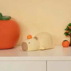 Kawaii Laying Capybara LED Night Light -Kawaii Store kawaiies plushies plush softtoy kawaii laying capybara led night light home decor 416810