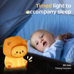 Kawaii Lion LED Night Light -Kawaii Store kawaiies plushies plush softtoy kawaii lion led night light home decor 440655
