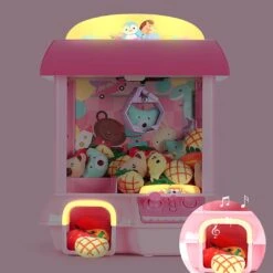 Kawaii Mini Pink Green Light Up Claw Machine Toy -Kawaii Store kawaiies plushies plush softtoy kawaii mini pink green light up claw machine toy toys 407733