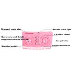 Kawaii Mini Pink Green Light Up Claw Machine Toy -Kawaii Store kawaiies plushies plush softtoy kawaii mini pink green light up claw machine toy toys 960986