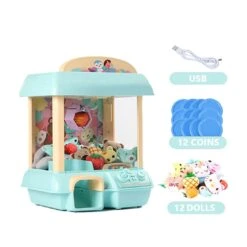 Kawaii Mini Pink Green Light Up Claw Machine Toy -Kawaii Store kawaiies plushies plush softtoy kawaii mini pink green light up claw machine toy toys green 866482