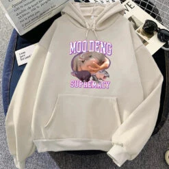 Apparel Kawaii Moo Deng Supremacy Hippo Unisex Hoodie -Kawaii Store kawaiies plushies plush softtoy kawaii moo deng supremacy hippo unisex hoodie apparel cream xs 949913
