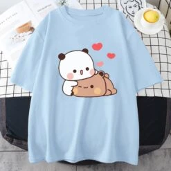 Apparel Kawaii Panda Bear Love Unisex Tee -Kawaii Store kawaiies plushies plush softtoy kawaii panda bear love unisex tee apparel blue xs 109091