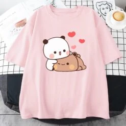 Apparel Kawaii Panda Bear Love Unisex Tee -Kawaii Store kawaiies plushies plush softtoy kawaii panda bear love unisex tee apparel pink xs 372879