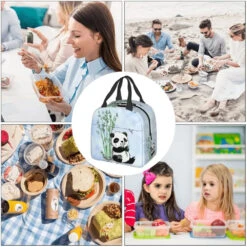 Kawaii Panda Insulated Lunch Bags -Kawaii Store kawaiies plushies plush softtoy kawaii panda insulated lunch bags bag 161194