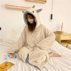 Apparel Kawaii Pastel Dragon Plush Hoodie Blanket -Kawaii Store kawaiies plushies plush softtoy kawaii pastel dragon plush hoodie blanket new apparel white blue 238574