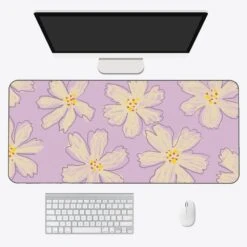 Accessories Kawaii Pastel Flowers Long Mouse Pad Collection -Kawaii Store kawaiies plushies plush softtoy kawaii pastel flowers long mouse pad collection mouse pads ube lilly 90 x 40cm 299014
