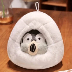 Kawaii Penguin Nest Plushie 15 Kawaii Penguin Nest Plushie -Kawaii Store kawaiies plushies plush softtoy kawaii penguin nest plushie soft toy gray seed 428941