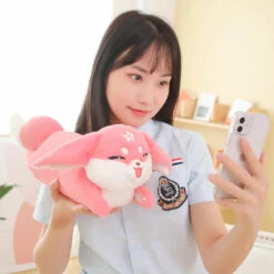 Kawaii Pink Fox Sakura Plushie -Kawaii Store kawaiies plushies plush softtoy kawaii pink fox sakura plushie soft toy 899758
