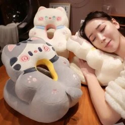 Kawaii Power Nap Head Rest Cushion -Kawaii Store kawaiies plushies plush softtoy kawaii power nap head rest cushion new pillows 275511