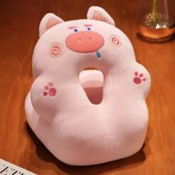 Kawaii Power Nap Head Rest Cushion -Kawaii Store kawaiies plushies plush softtoy kawaii power nap head rest cushion new pillows pig 153777
