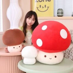 Kawaii Red Brown White Mushroom Plushie Family -Kawaii Store kawaiies plushies plush softtoy kawaii red brown white mushroom plushie family new soft toy 129594