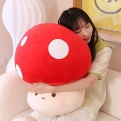 Kawaii Red Brown White Mushroom Plushie Family -Kawaii Store kawaiies plushies plush softtoy kawaii red brown white mushroom plushie family new soft toy 154346