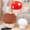 Kawaii Red Brown White Mushroom Plushie Family -Kawaii Store kawaiies plushies plush softtoy kawaii red brown white mushroom plushie family new soft toy 484864