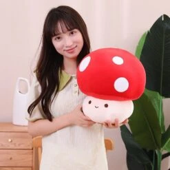 Kawaii Red Brown White Mushroom Plushie Family -Kawaii Store kawaiies plushies plush softtoy kawaii red brown white mushroom plushie family new soft toy 508805