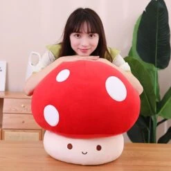 Kawaii Red Brown White Mushroom Plushie Family -Kawaii Store kawaiies plushies plush softtoy kawaii red brown white mushroom plushie family new soft toy 572510