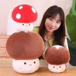 Kawaii Red Brown White Mushroom Plushie Family -Kawaii Store kawaiies plushies plush softtoy kawaii red brown white mushroom plushie family new soft toy 666390