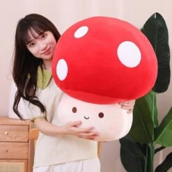 Kawaii Red Brown White Mushroom Plushie Family -Kawaii Store kawaiies plushies plush softtoy kawaii red brown white mushroom plushie family new soft toy 882141