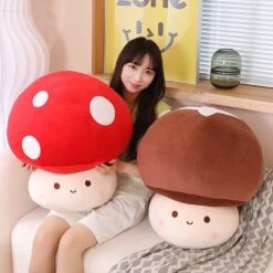 Kawaii Red Brown White Mushroom Plushie Family -Kawaii Store kawaiies plushies plush softtoy kawaii red brown white mushroom plushie family new soft toy 941543