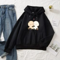 Apparel Kawaii Red Panda Couple Part-Cotton Hoodie -Kawaii Store kawaiies plushies plush softtoy kawaii red panda couple part cotton hoodie hoodies black xxl 742746