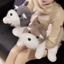 Kawaii Schnauzer Dog Plushies -Kawaii Store kawaiies plushies plush softtoy kawaii schnauzer dog plushies soft toy 938781