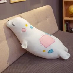 Kawaii Seal Plushies -Kawaii Store kawaiies plushies plush softtoy kawaii seal plushies soft toy white 43in 110cm 938002