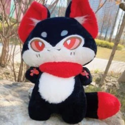 Kawaii Sleek Fox Plushie -Kawaii Store kawaiies plushies plush softtoy kawaii sleek fox plushie new soft toy black 909973