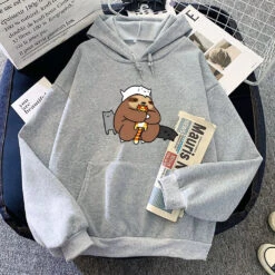 Apparel Kawaii Sloth With Cats Unisex Hoodie 23 Apparel Kawaii Sloth With Cats Unisex Hoodie -Kawaii Store kawaiies plushies plush softtoy kawaii sloth with cats unisex hoodie apparel gray xs 604405