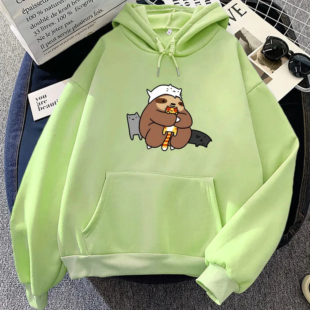 Apparel Kawaii Sloth With Cats Unisex Hoodie 10 Apparel Kawaii Sloth With Cats Unisex Hoodie - Image 8
