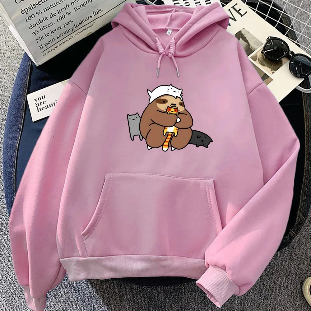 Apparel Kawaii Sloth With Cats Unisex Hoodie 9 Apparel Kawaii Sloth With Cats Unisex Hoodie - Image 7