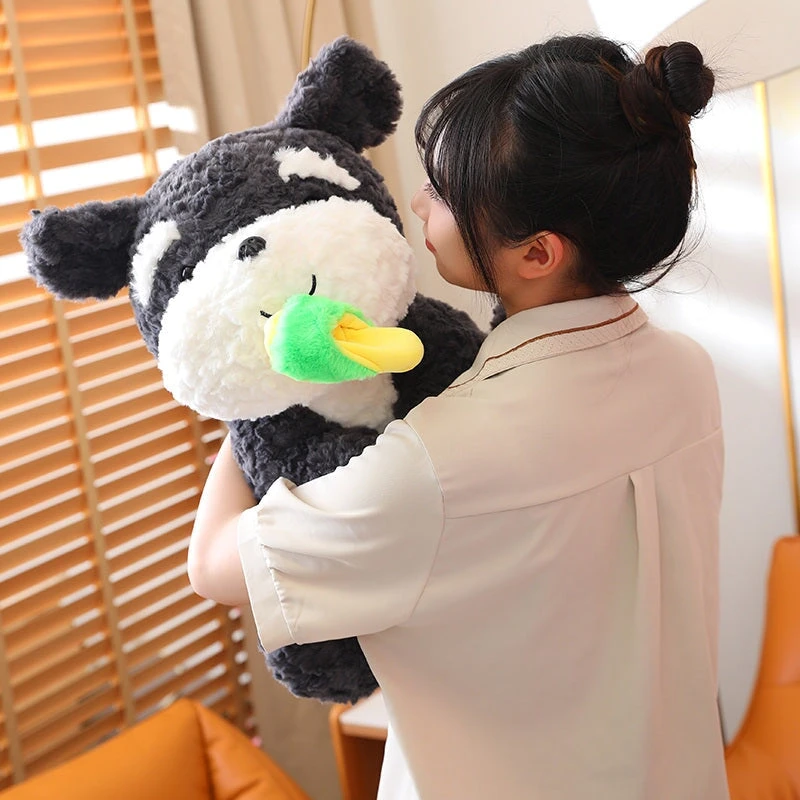 Kawaii Sooty The Black Fluffy Dog With Slipper Plushie 8 Kawaii Sooty The Black Fluffy Dog With Slipper Plushie - Image 6