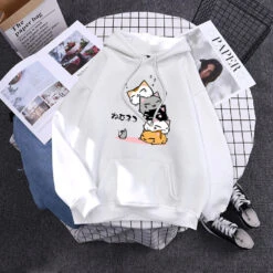 Apparel Kawaii Stacked Cats Unisex Hoodie -Kawaii Store kawaiies plushies plush softtoy kawaii stacked cats unisex hoodie hoodies white s 702976