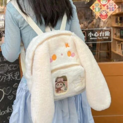Apparel Kawaii Stars Bunny Plush Backpack -Kawaii Store kawaiies plushies plush softtoy kawaii stars bunny plush backpack bags cream 634300