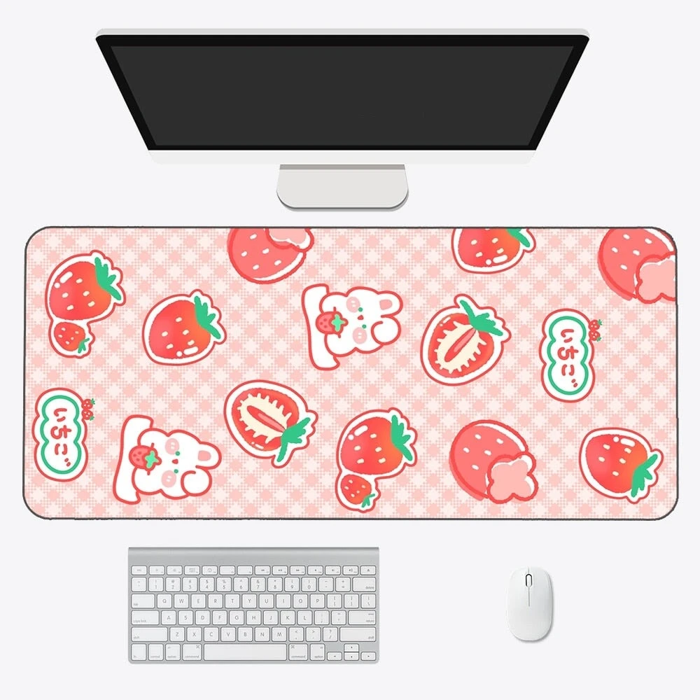 Accessories Kawaii Strawberry Long Mouse Pad Collection 8 Accessories Kawaii Strawberry Long Mouse Pad Collection - Image 6