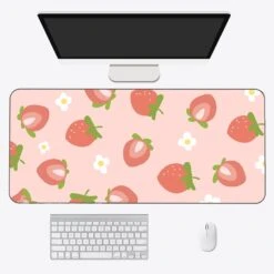 Accessories Kawaii Strawberry Long Mouse Pad Collection 14 Accessories Kawaii Strawberry Long Mouse Pad Collection -Kawaii Store kawaiies plushies plush softtoy kawaii strawberry long mouse pad collection mouse pads daisy flowers 70 x 40cm 854397